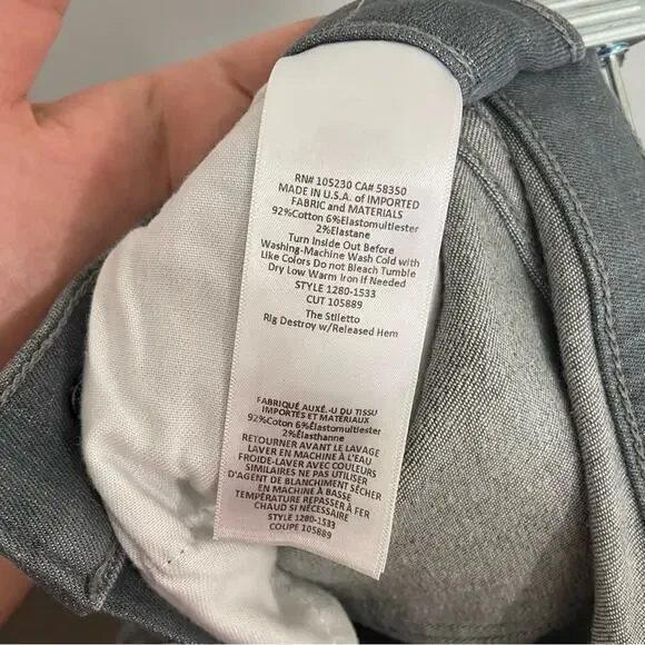Current Elliott Stiletto Rig Destroy Release Hem